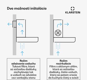 Klarstein ZenFusion digestor, prietok vzduchu 400 m³/h, EEK A, odsávanie/recirkulácia, 3 úrovne, tichý