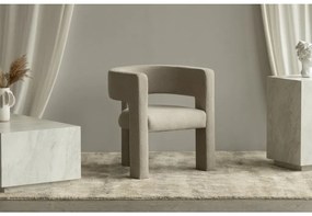 Tmavobéžové designové kreslo ALPAH E