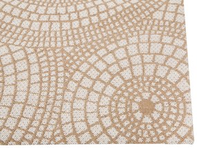 Jutový koberec 200 x 300 cm béžová/biela ARIBA Beliani