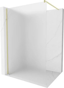 Mexen Kioto, sprchová zástena Walk-In 80 x 200 cm, 8mm sklo námraza, zlatý matný profil, 800-080-101-55-30
