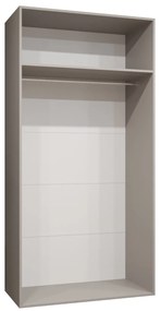 Šatníková skriňa 100 cm Parna 2 (kašmír + strieborná). Akcia -19%. Vlastná spoľahlivá doprava až k Vám domov. 1125919