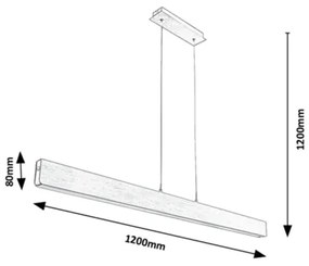 Rabalux 6670 - LED Stmievateľný luster na lanku TITHANIA LED/24W/230V 120 cm