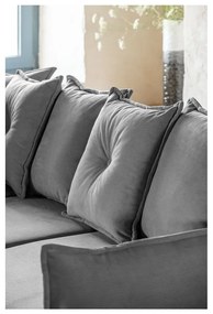 Sivá menčestrová rozkladacia rohová pohovka (variabilná) Lazy Lukka – Miuform