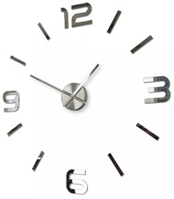 Dizajnové nalepovacie hodiny 80 cm zrkadlové