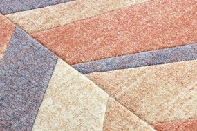 Koberec FEEL 5673/17931 HERRINGBONE béžová / terakota / fialová