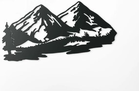 drevko Moderný obraz Hora Rozmer obrazu: 34 x 65 cm, Farba dekorácie: Čierna