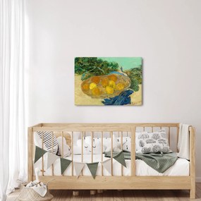 Obraz - Vincent van Gogh, Still Life of  Oranges and Lemons with  Blue Gloves, reprodukcia (70x50 cm)