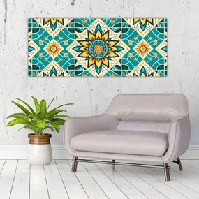 Obraz - Tyrkysový vzor (120x50 cm)