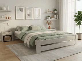 Posteľ Emily 120 x 200 cm, biela Rošt: Bez roštu, Matrac: Matrac COCO MAXI 20 cm