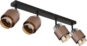 Globo 15560-4C - Bodové svietidlo MILLEY 4xE27/40W/230V čierna/bronzová