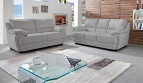 Dvojsedák Nebolo, svetlo šedá látka v optike kože