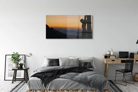 Obraz na akrylátovom skle Ježiš ukrižovaný slnko 125x50 cm