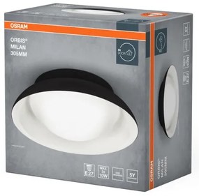Osram - Stropné svietidlo ORBIS MILAN 2xE27/10W/230V priemer 30,5 cm čierne