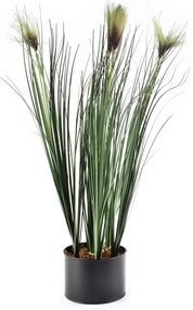 Umelá kvetina GRASS 64 cm zelená/hnedá