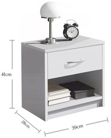 Sconto Nočný stolík BOBO biela