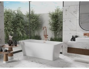 Mexen Tonia, voľne stojaca vaňa 170 x 75 cm, biela, medený prepad, 52171707500-65