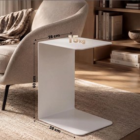 Príručný stolík Selby 48 cm - biela