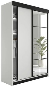 Skriňa Lamaro 167 biela + čierne vložky