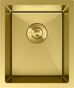 Mexen Trixo, 1-komorový nerezový drez 370 x 440 mm, brúsená zlatá, 6412371000-55