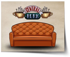 Sablio Plagát Seriál Priatelia CENTRAL PERK Gauč - 90x60 cm