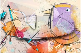 Obraz - Abstrakcia, vtáčik (90x60 cm)