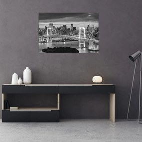 Obraz - Čiernobiele veľkomesto (90x60 cm)
