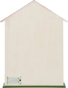 Vianočný adventný kalendár House LED červený/biely J-line – 31*7*40 cm
