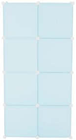 Detská modulárna skrinka Frin - modrá / detský vzor