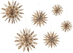 Papierové závesné vianočné dekorácie v súprave 6 ks Star – Bloomingville