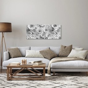 Obraz - Biele kvety (120x50 cm)