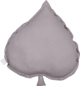 Ľanový vankúš lipový list tmavo šedá 38×43 cm