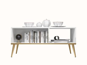 KONFERENČNÝ STOLÍK BELLINI BIELY VYSOKÝ LESK 90 cm