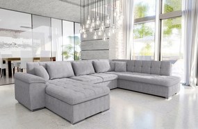 Rohová sedacia súprava U Talia (svetlosivá)