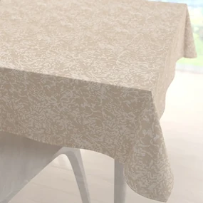 Biante Veľký teflónový štvorcový obrus TF-097 Venezia púdrovo béžový 250x250 cm