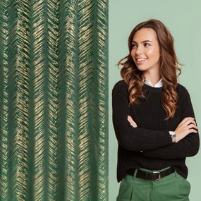 ZATEMŇOVACÍ ZÁVES NA KRÚŽKOCH SARA 140X250 CM TMAVOZELENÁ