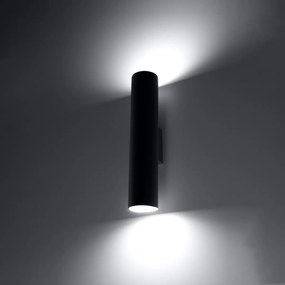 Sollux Lighting Nástenné svietidlo LAGOS 2 čierne