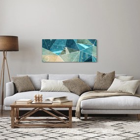 Obraz - Tyrkysová abstrakcia (120x50 cm)