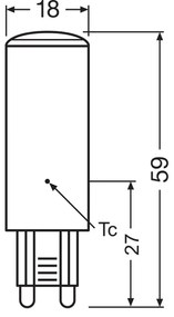 G9 LED žiarovka v kapsule 4,8W = 50W 600lm 2700K Teplá 300° OSRAM STAR