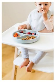 Svetlomodrý silikónový detský tanier 19x20,5 cm – Kindsgut