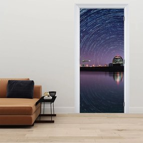 Fototapeta na dvere - Nočná obloha s hviezdami (95x205cm)