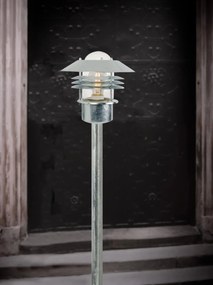 Nordlux Pozinkovaný záhradný stĺpik Vejers pre žiarovku E27 92cm 25118031