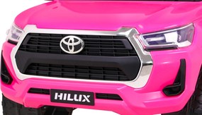 Ramiz Toyota Hilux na batérie pre deti, ružový pickup + pohon 4x4 + diaľkové ovládanie