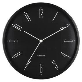 Karlsson 5988BK dizajnové nástenné hodiny čierne,priemer 30 cm