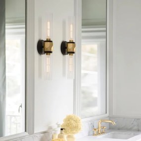 Hinkley HK-ELLISON2-BK-HB -Kúpeľňové svietidlo ELLISON 2xE27/40W/230V IP44 zlatá