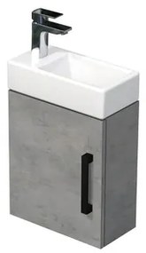 Kúpeľňová skrinka s umývadlom SAT Cube Way 40x47,5x20 cm betón mat CUBE320401DCBE, 1 ks