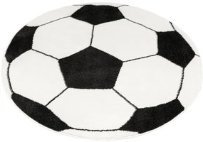Koberec Lima futbalová lopta, čierny / biely