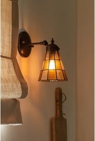 Závesná Tiffany lampa so žltými obdĺžnikmi Chessboa - 17*12*23 cm E14/max 1*40W