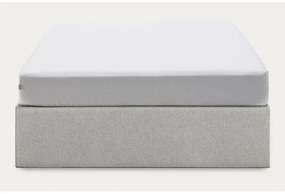 Sivá čalúnená dvojlôžková posteľ s úložným priestorom 160x200 cm Matters – Kave Home