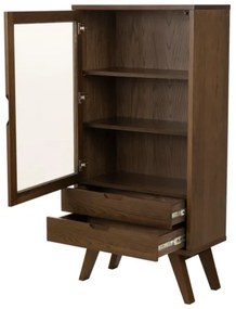 Vitrína A-LINE 145 cm kouřový dub