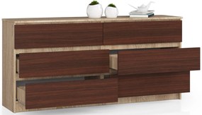 Komoda Koa III (dub sonoma + wenge). Vlastná spoľahlivá doprava až k Vám domov. 1069398